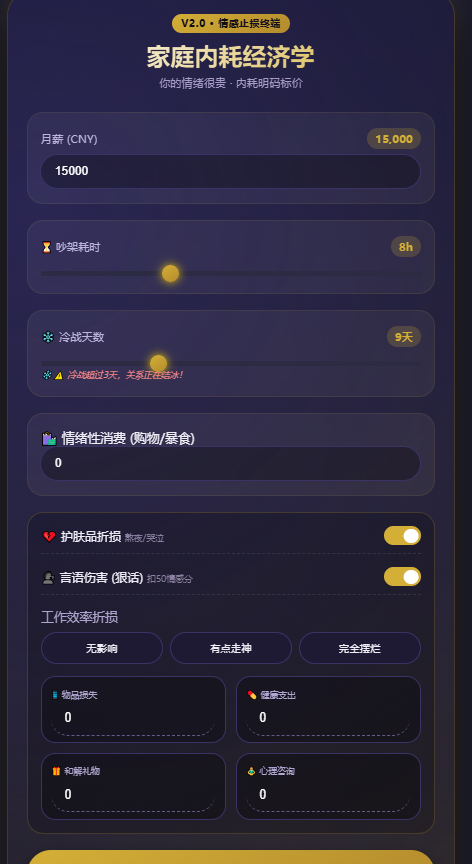 《家庭内耗经济学》2.0版——把你的情绪,换算成看得懂的账单