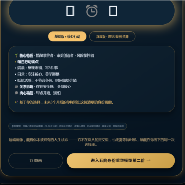 五阶身份重塑模型第一阶：未来身份锚定