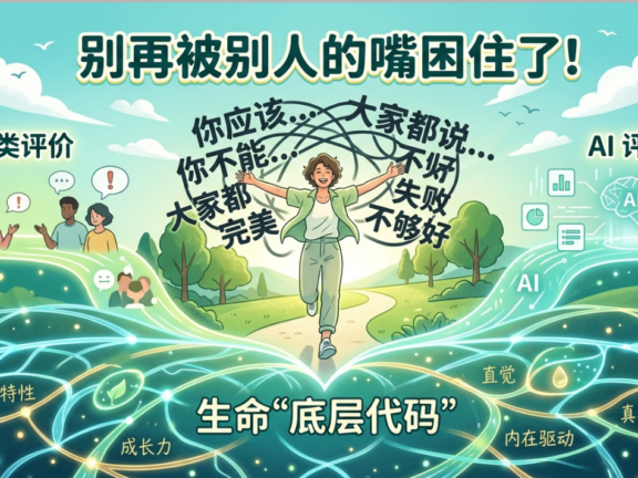 别再被别人的嘴困住了！山水情怀：人类评价与 AI 评价背后的生命“底层代码”